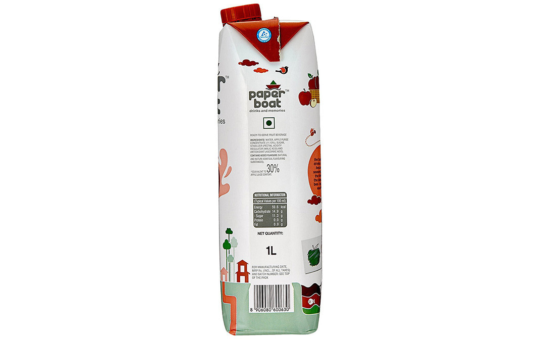 Paper Boat Apple    Tetra Pack  1 litre